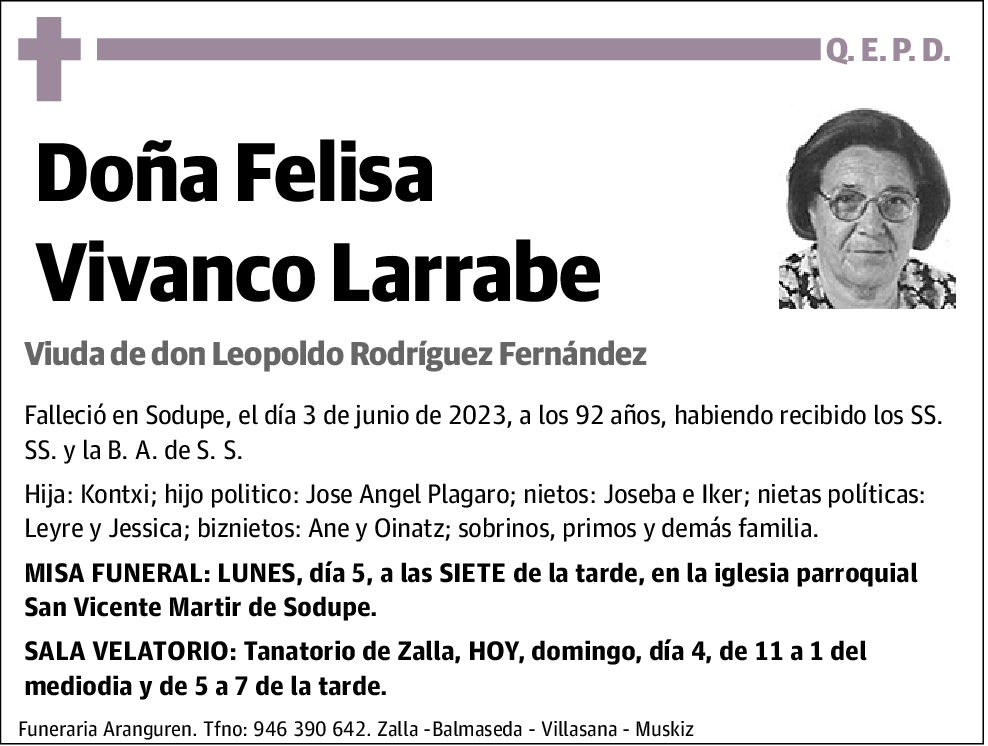 Felisa Vivanco Larrabe