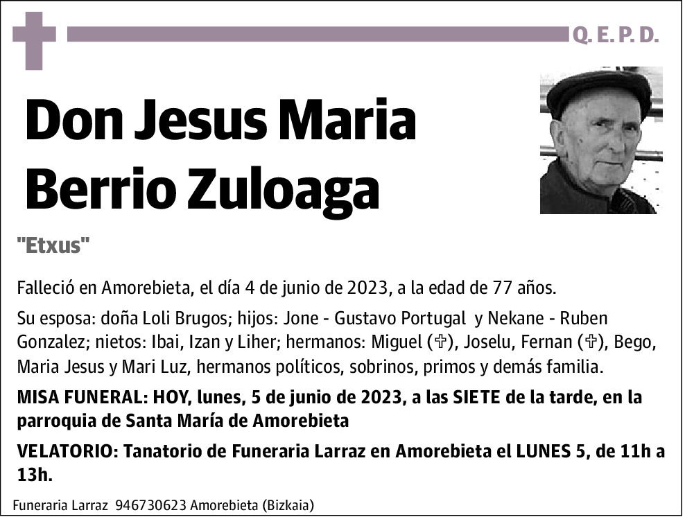 Jesus Maria Berrio Zuloaga