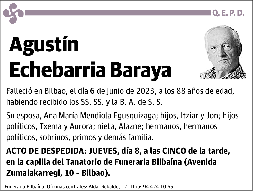 Agustín Echebarria Baraya