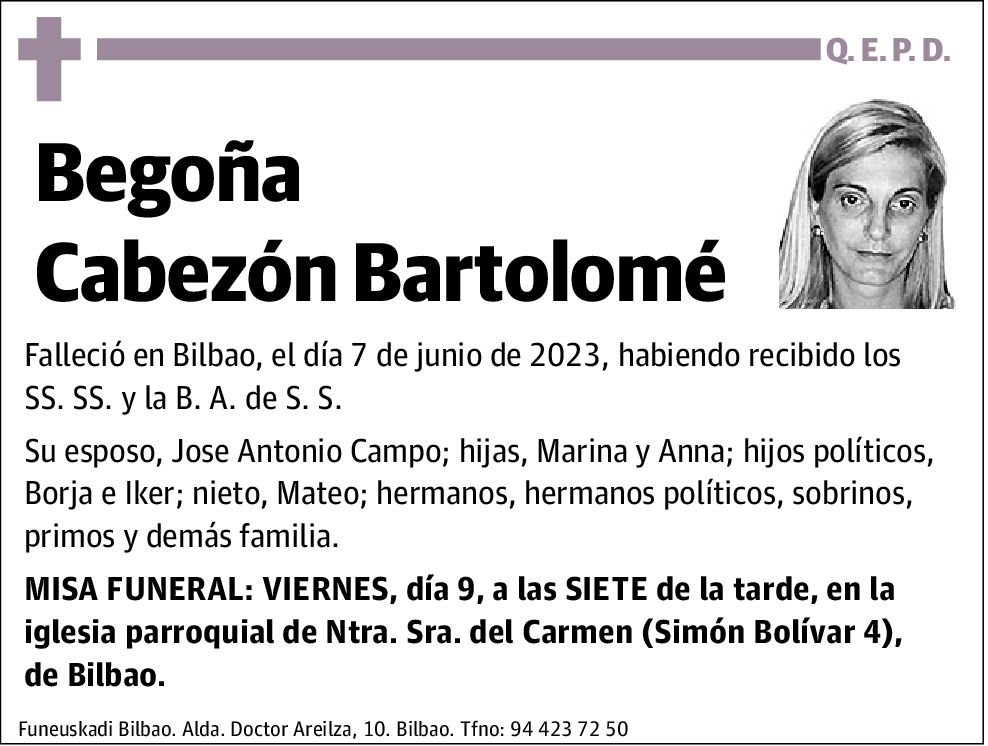 Begoña Cabezón Bartolomé