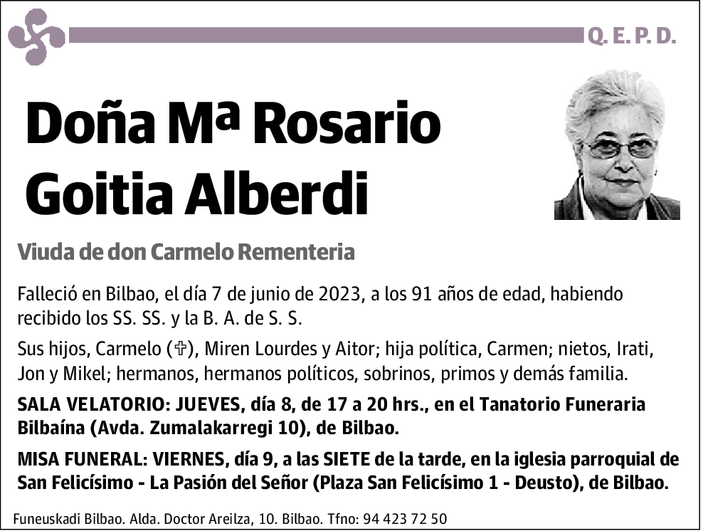 Mª Rosario Goitia Alberdi