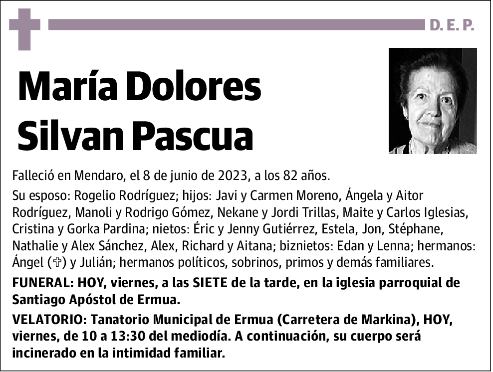 María Dolores Silvan Pascua