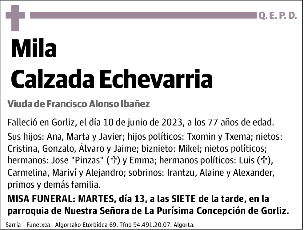 Mila Calzada Echevarria