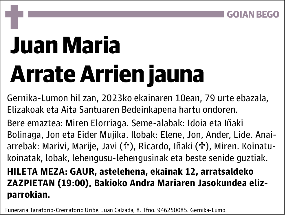 Juan Maria Arrate Arrien