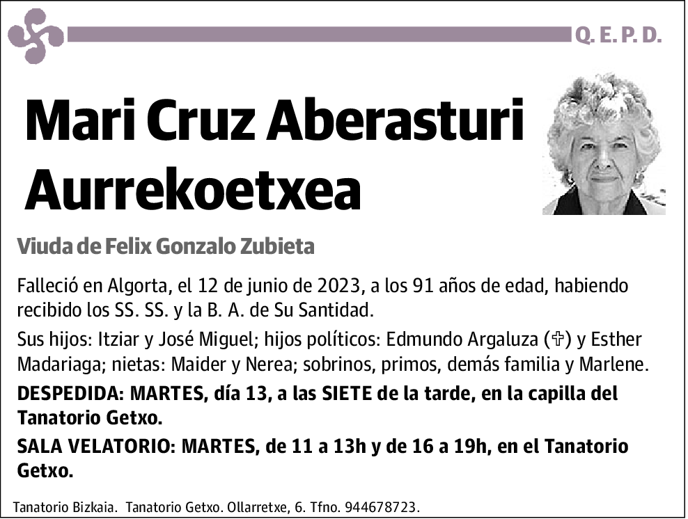 Mari Cruz Aberasturi Aurrekoetxea