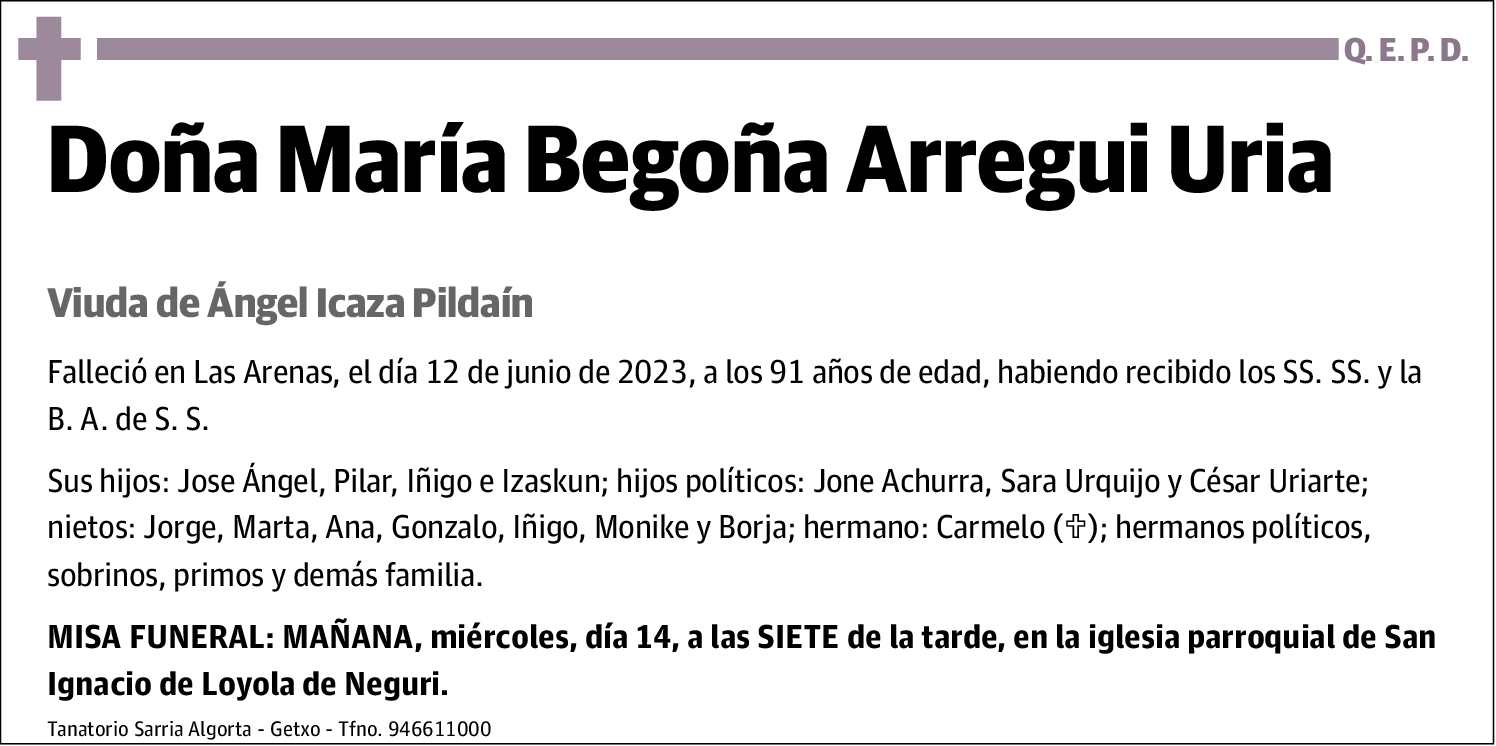 María Begoña Arregui Uria