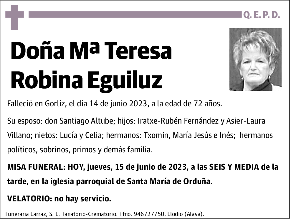 Mªteresa Robina Eguiluz