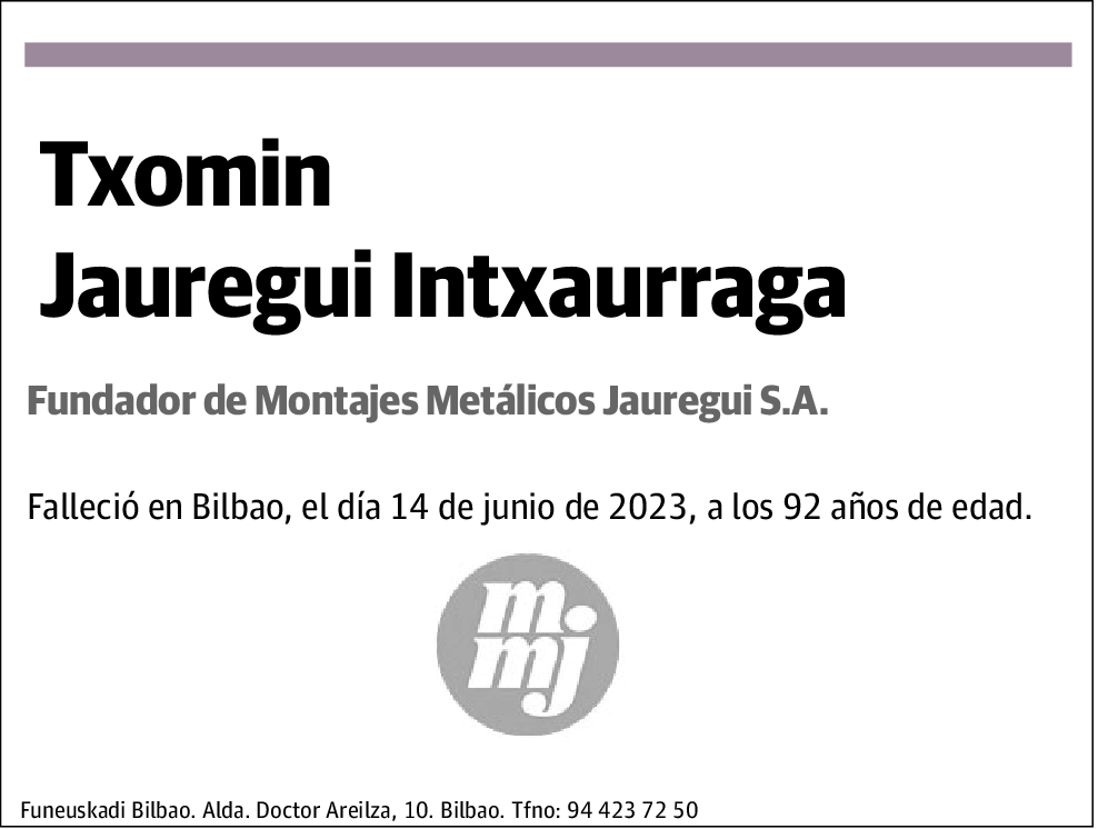 Txomin(Empresa) Jauregui Intxaurraga