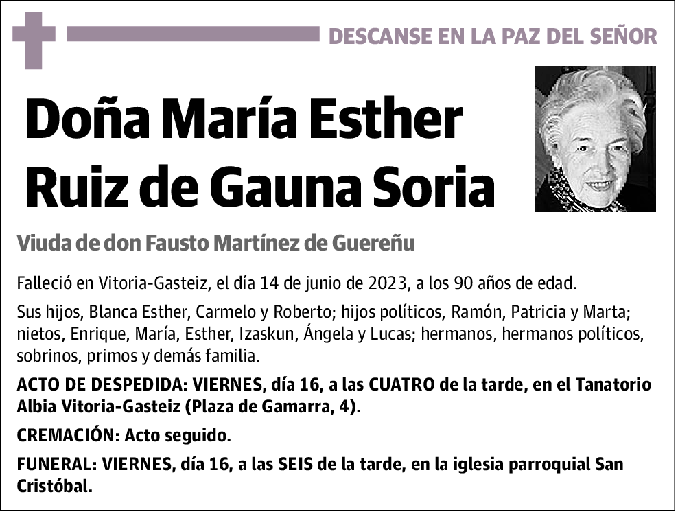 María Esther Ruiz de Gauna Soria