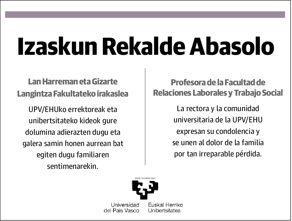 Izaskun Rekalde Abasolo