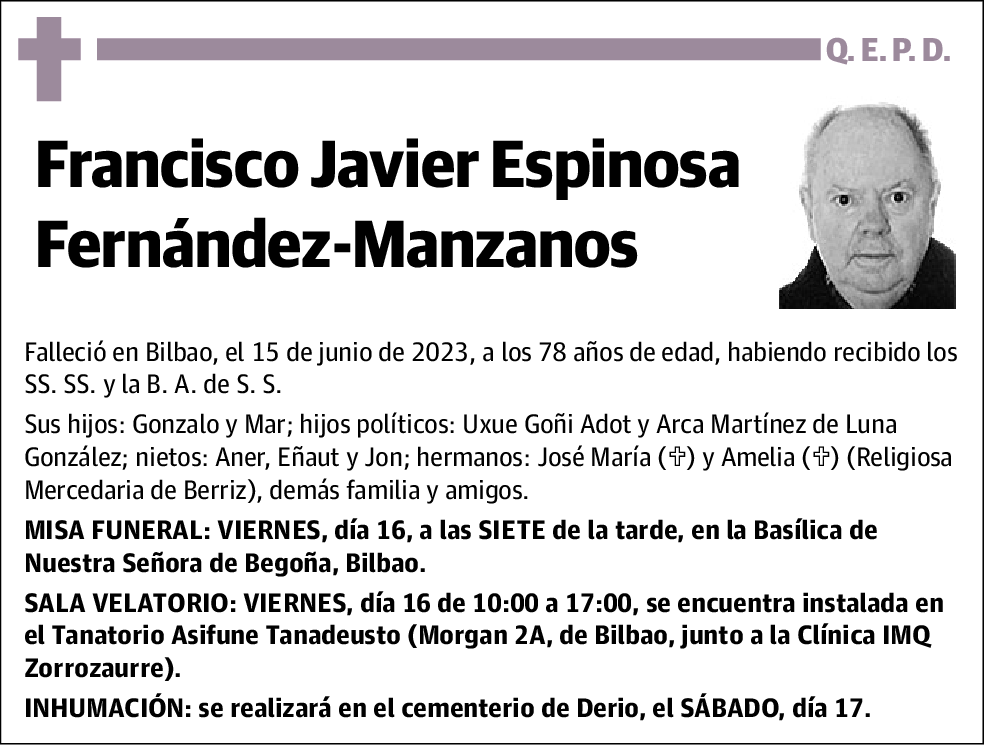 Francisco Javier Espinosa Fernández-Manzanos