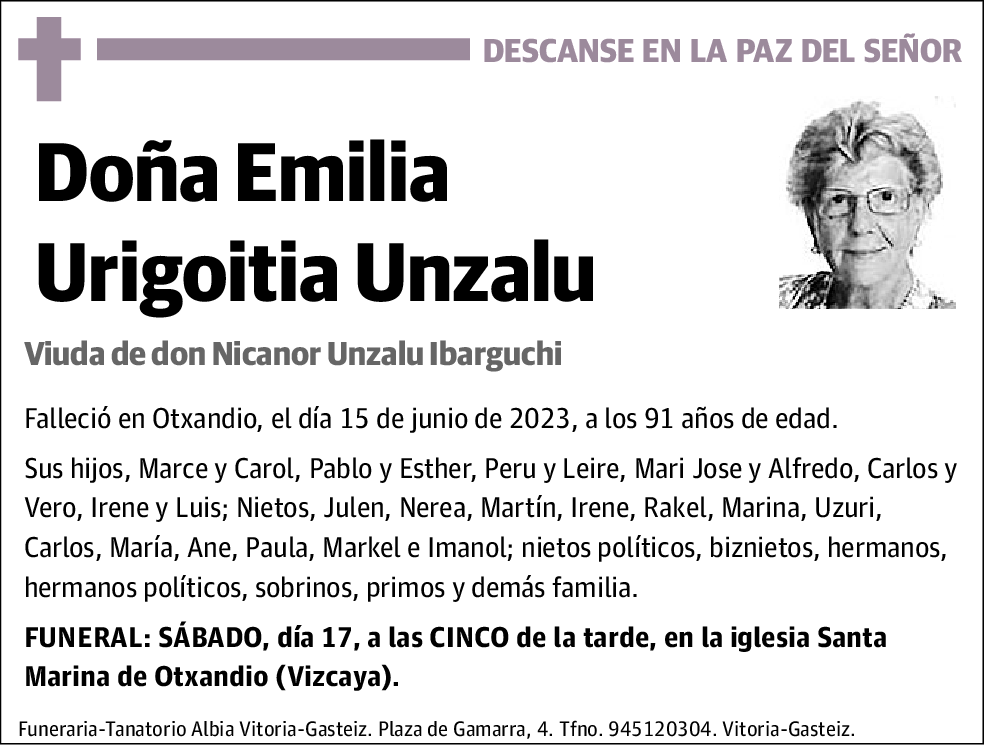 Emilia Urigoitia Unzalu