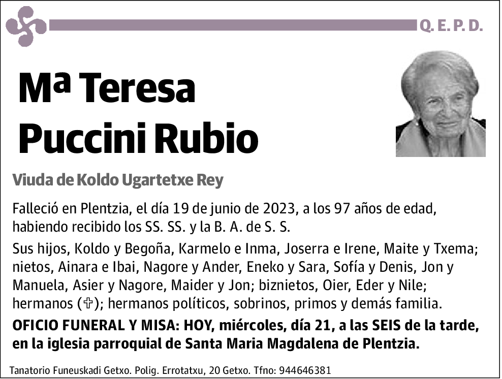 Mª Teresa Puccini Rubio