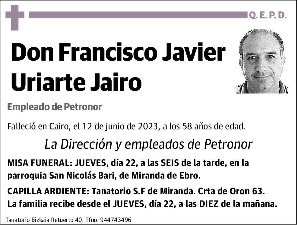 Francisco Javier Uriarte Jairo