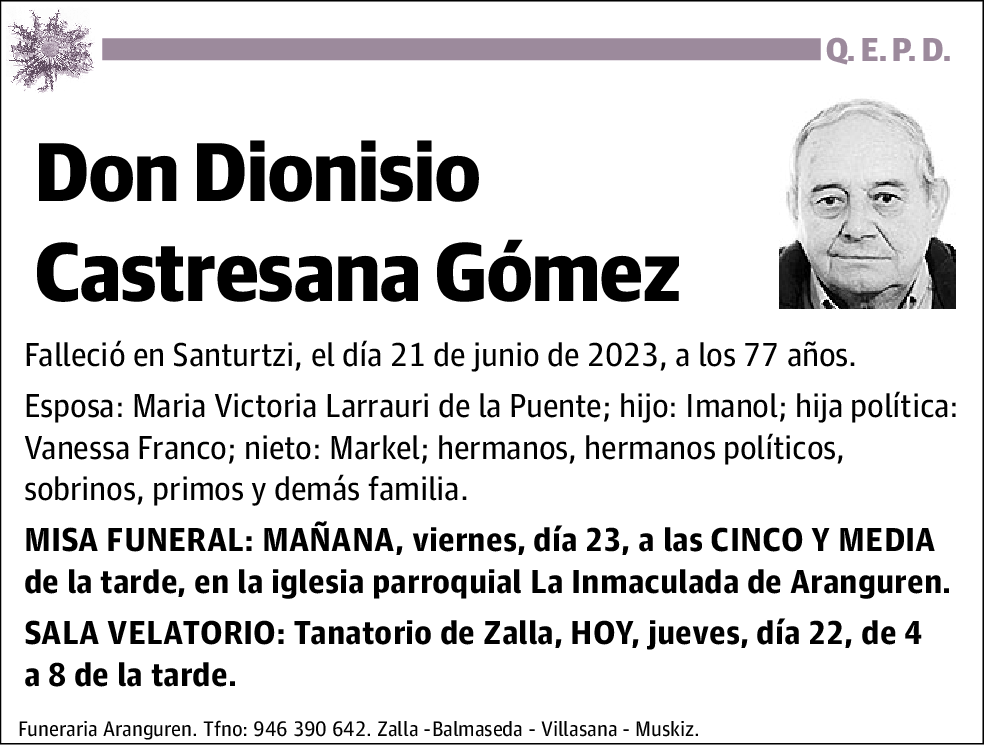 Dionisio Castresana Gómez