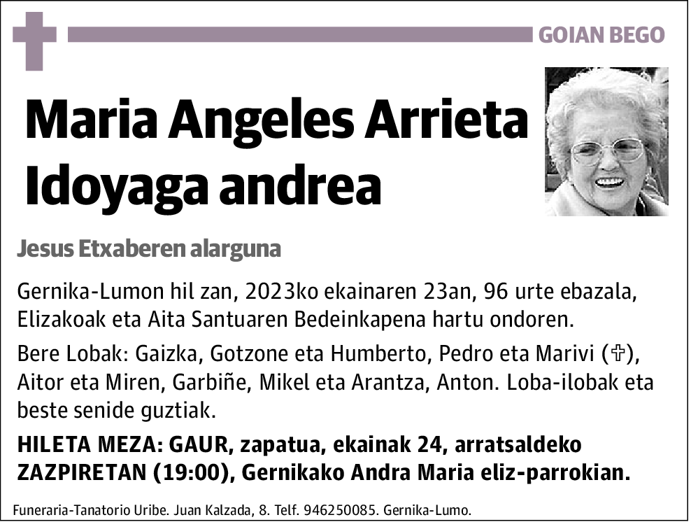 Maria Angeles Arrieta Idoyaga