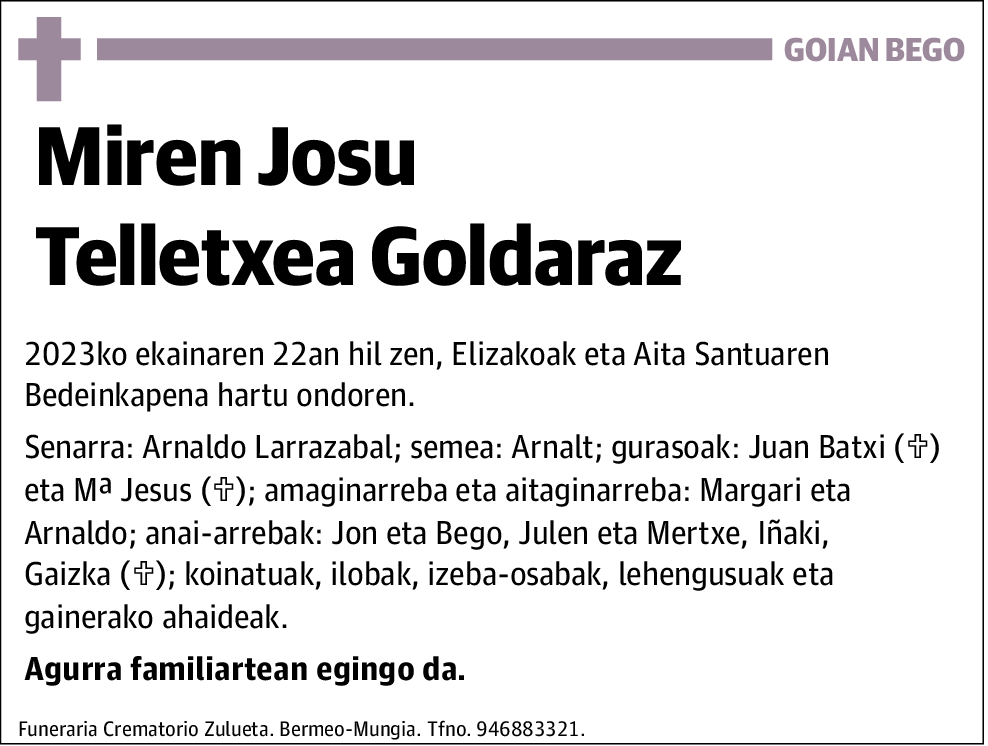 Miren Josu Telletxea Goldaraz