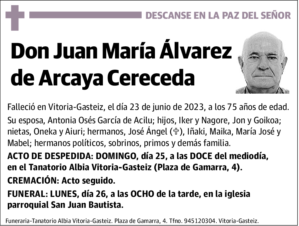 Juan María Álvarez de Arcaya Cereceda