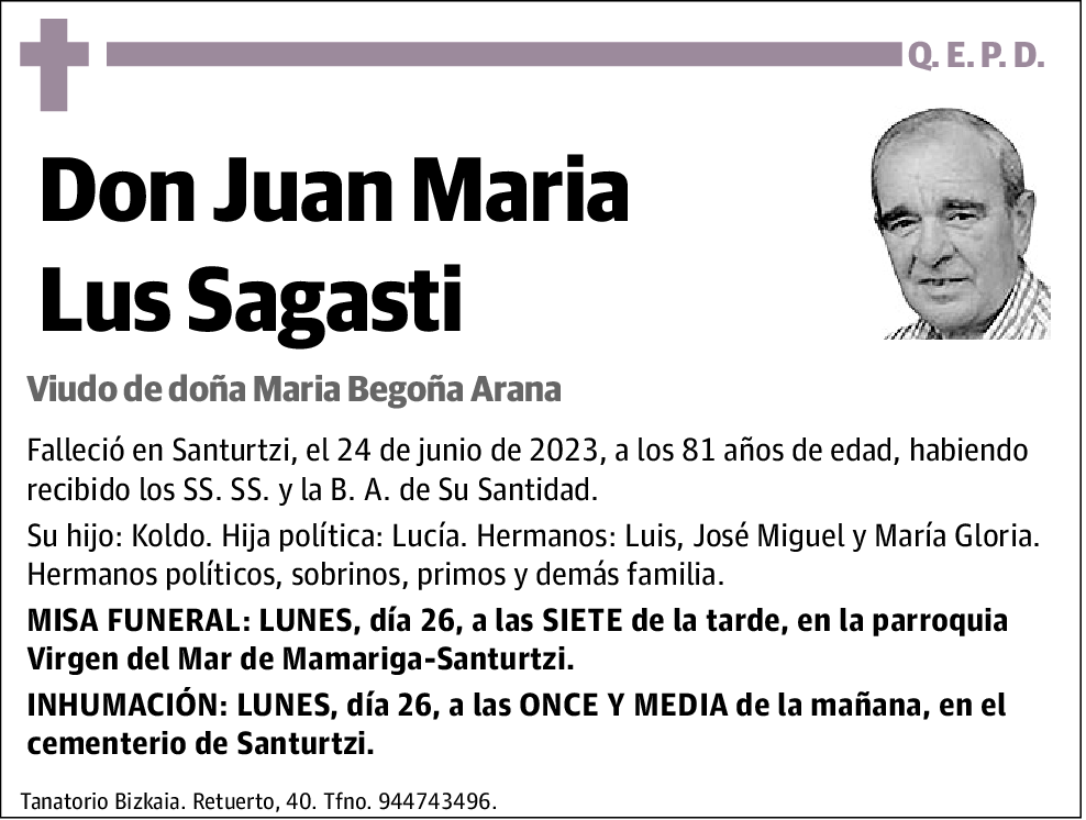 Juan Maria Lus Sagasti