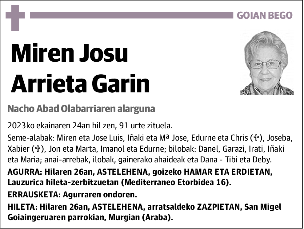 Miren Josu Arrieta Garin