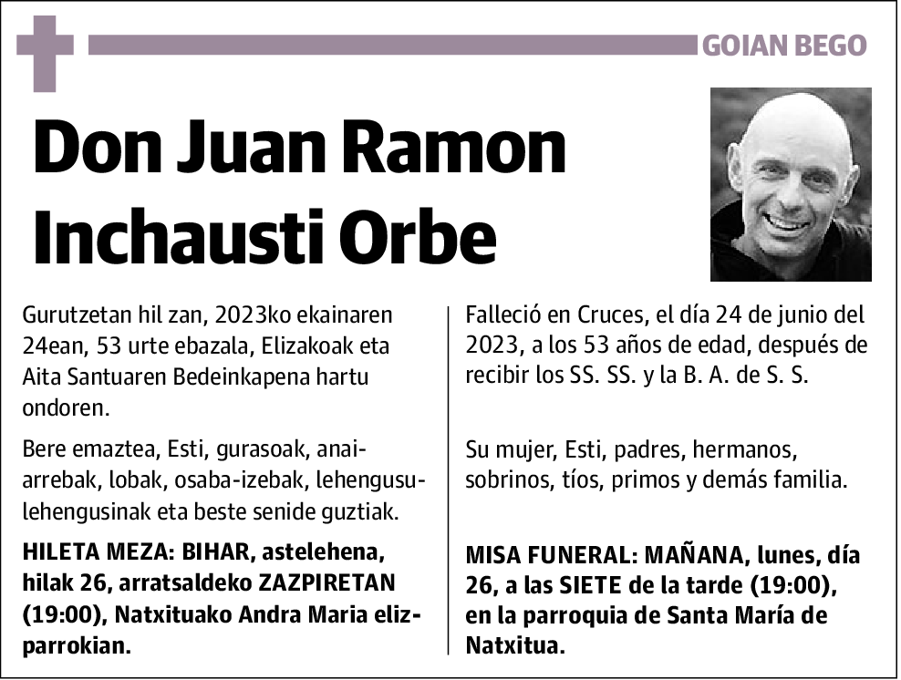 Juan Ramon Inchausti Orbe