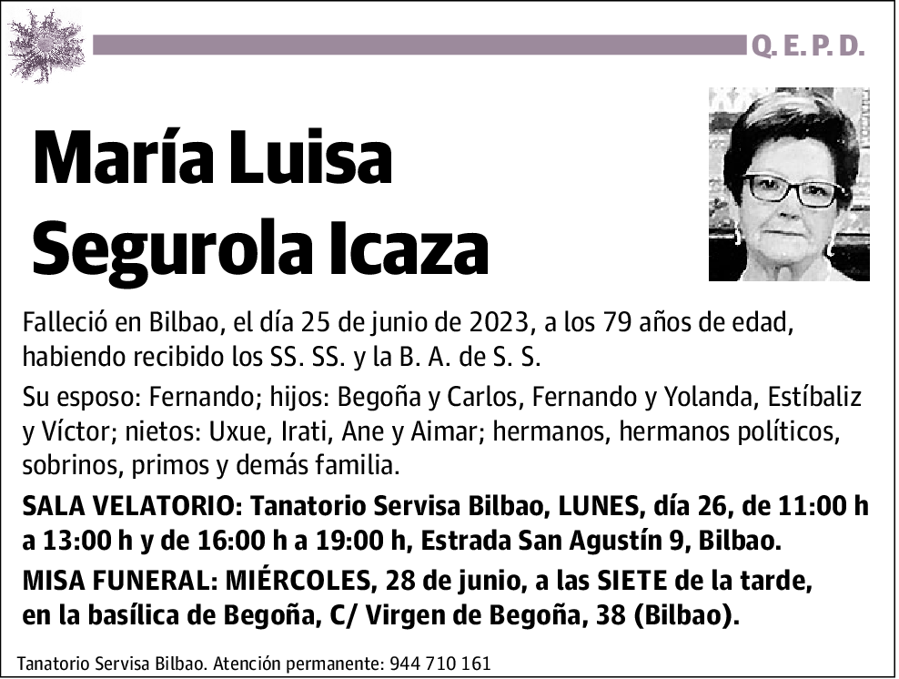 María Luisa Segurola Icaza