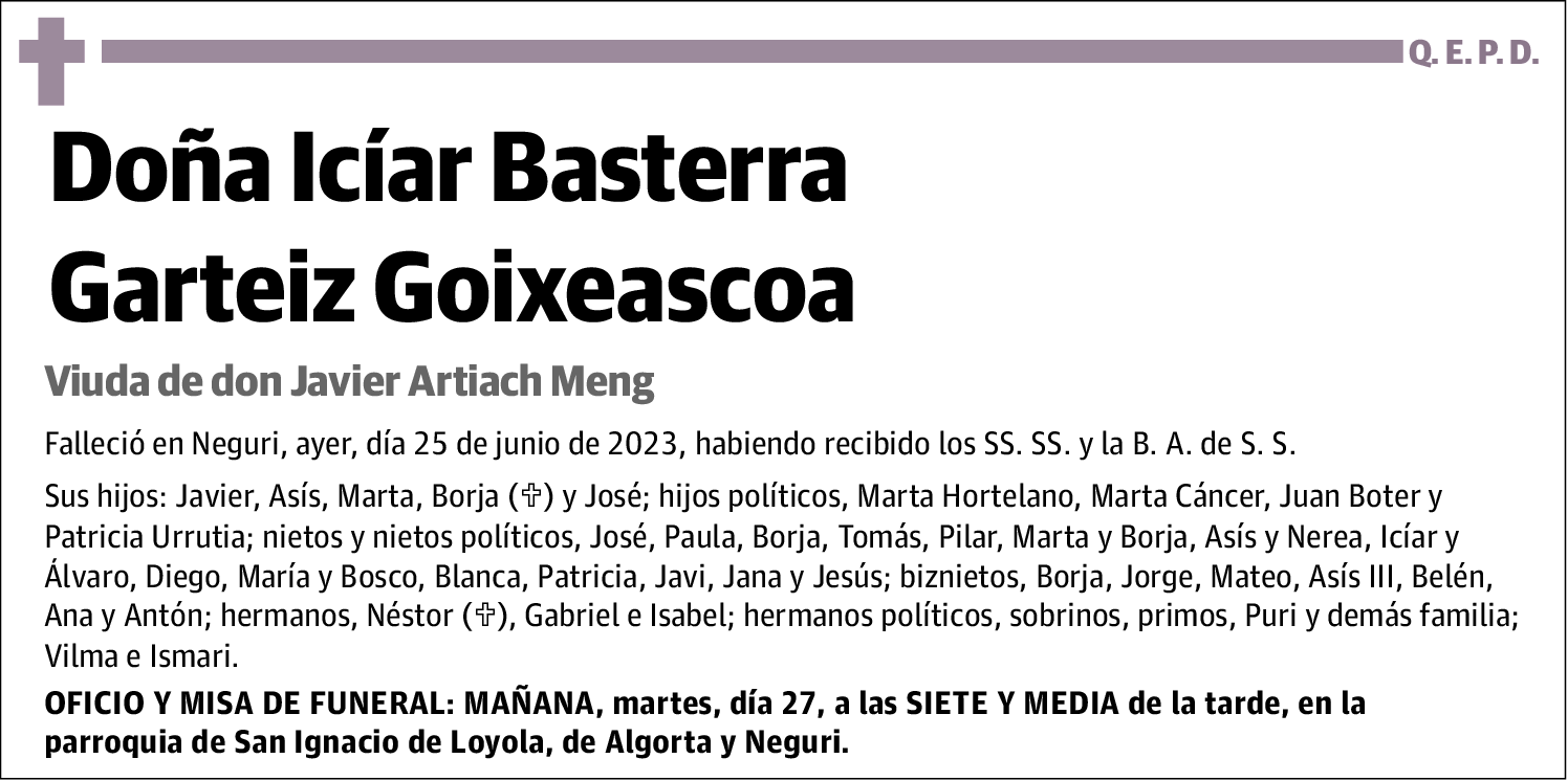 Icíar Basterra Garteiz Goixeascoa