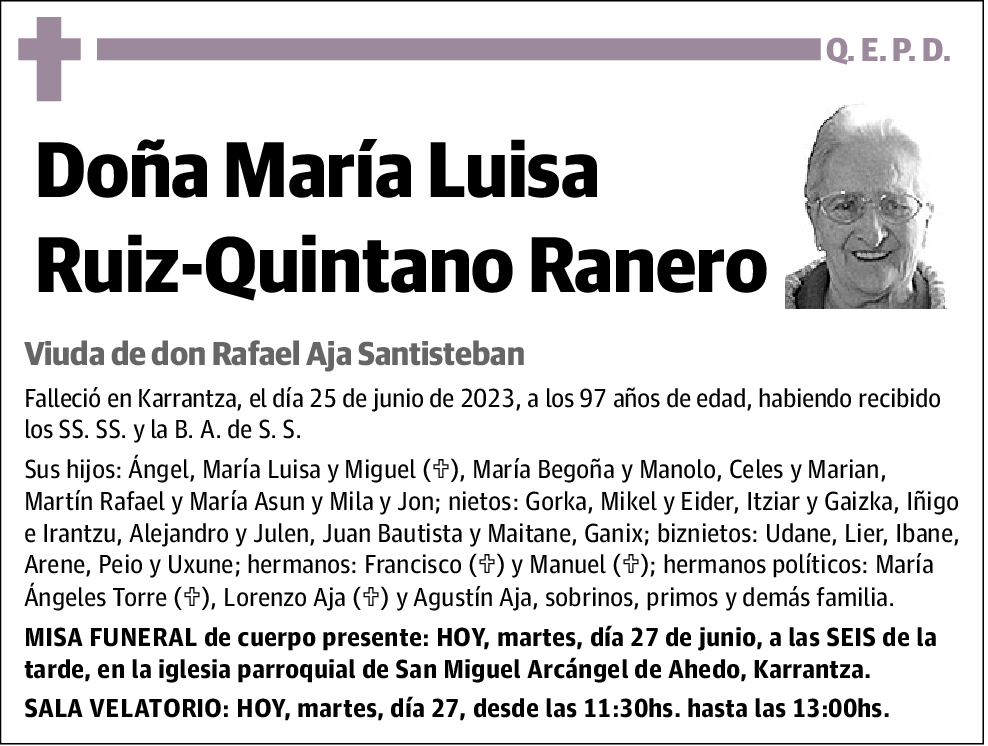 María Luisa Ruiz Quintano Ranero