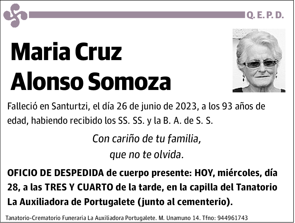 Maria Cruz Alonso Somoza