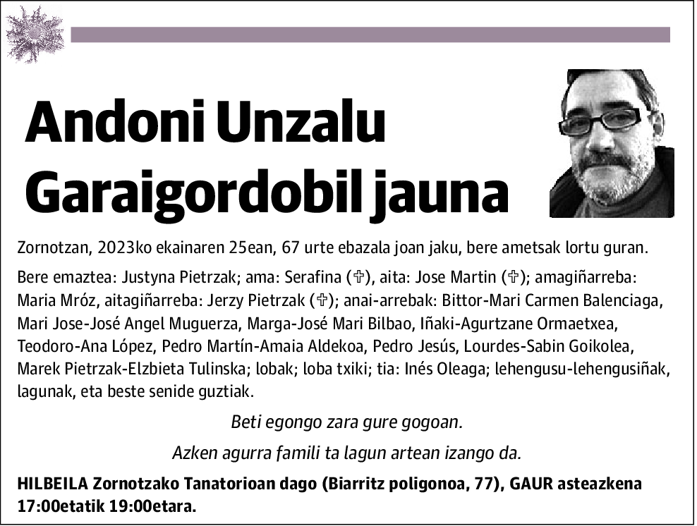 Andoni Unzalu Garaigordobil