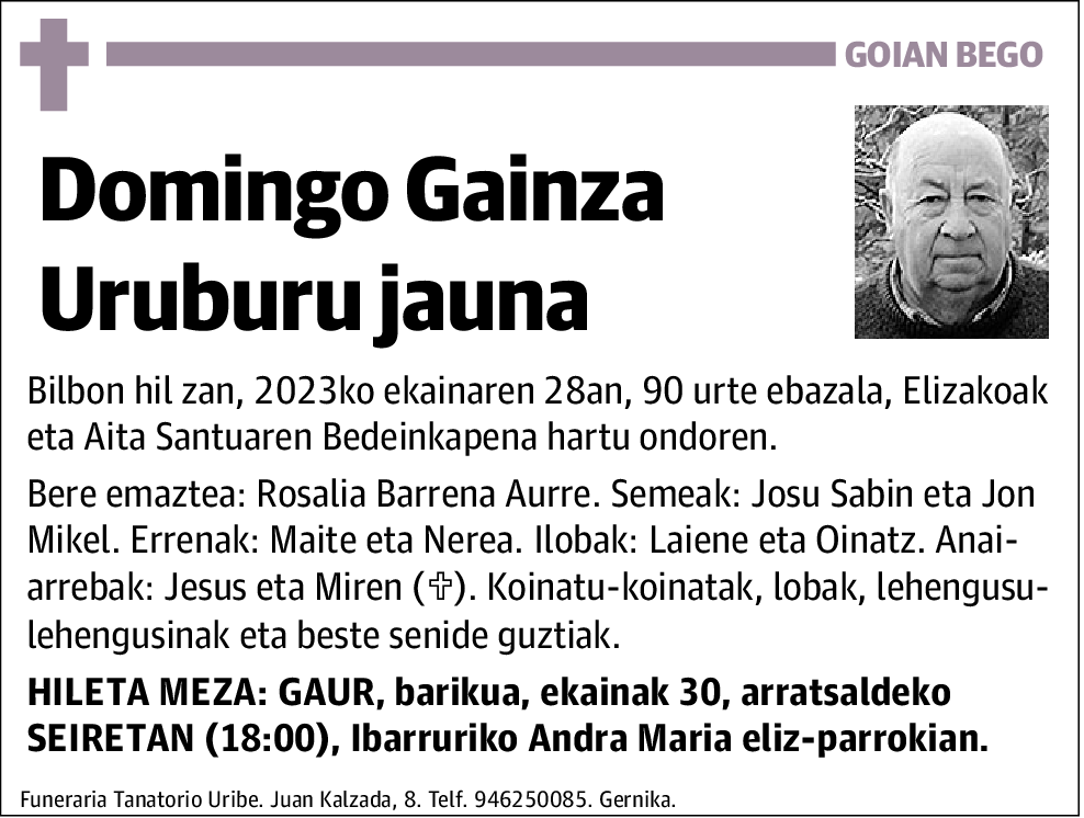 Domingo Gainza Uruburu