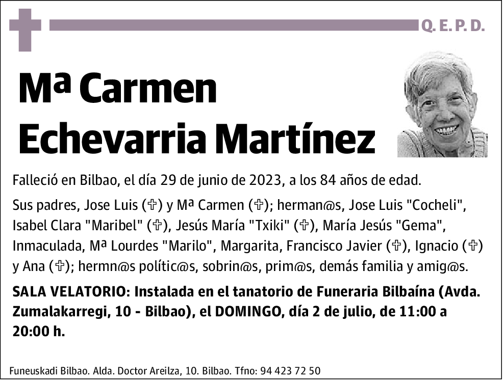 Mª Carmen Echevarria Martínez