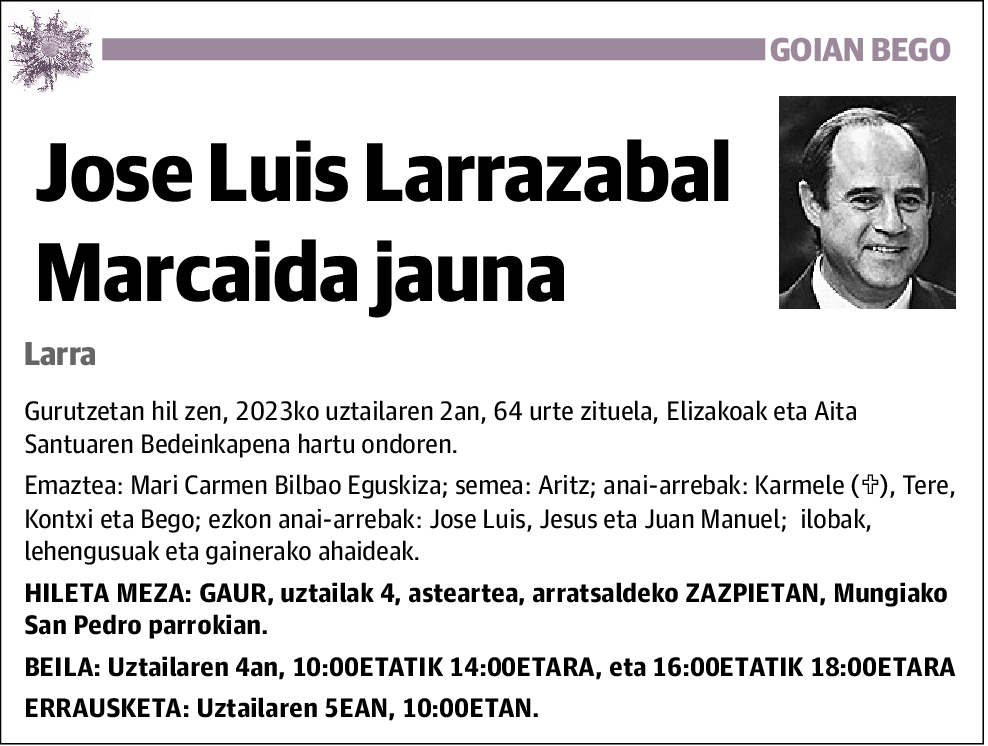 Jose Luis Larrazabal Marcaida