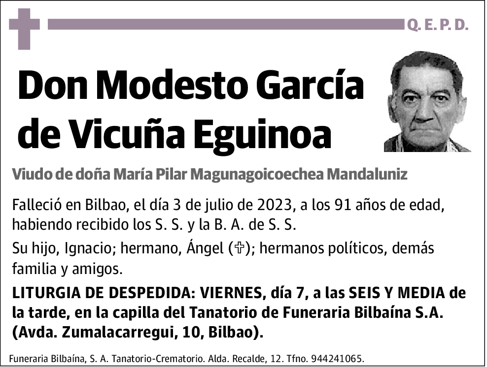 Modesto García de Vicuña Eguinoa