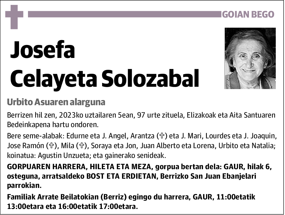 Josefa Celayeta Solozabal