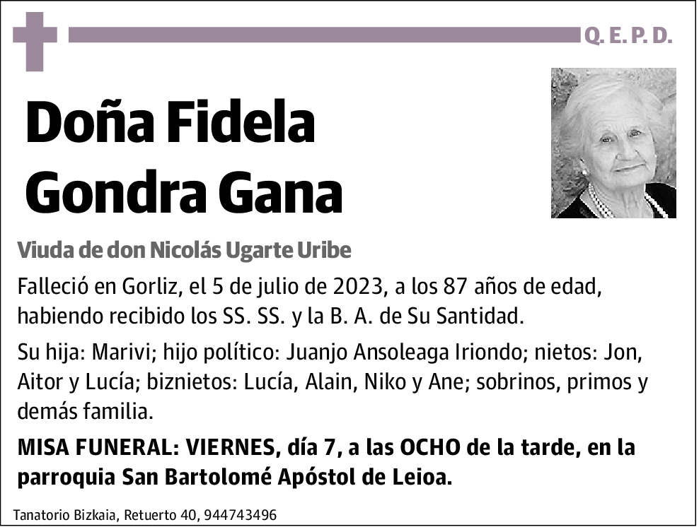 Fidela Gondra Gana