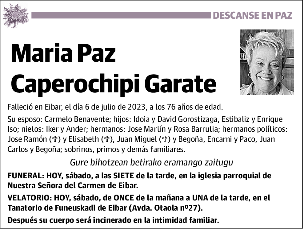 Maria Paz Caperochipi Garate