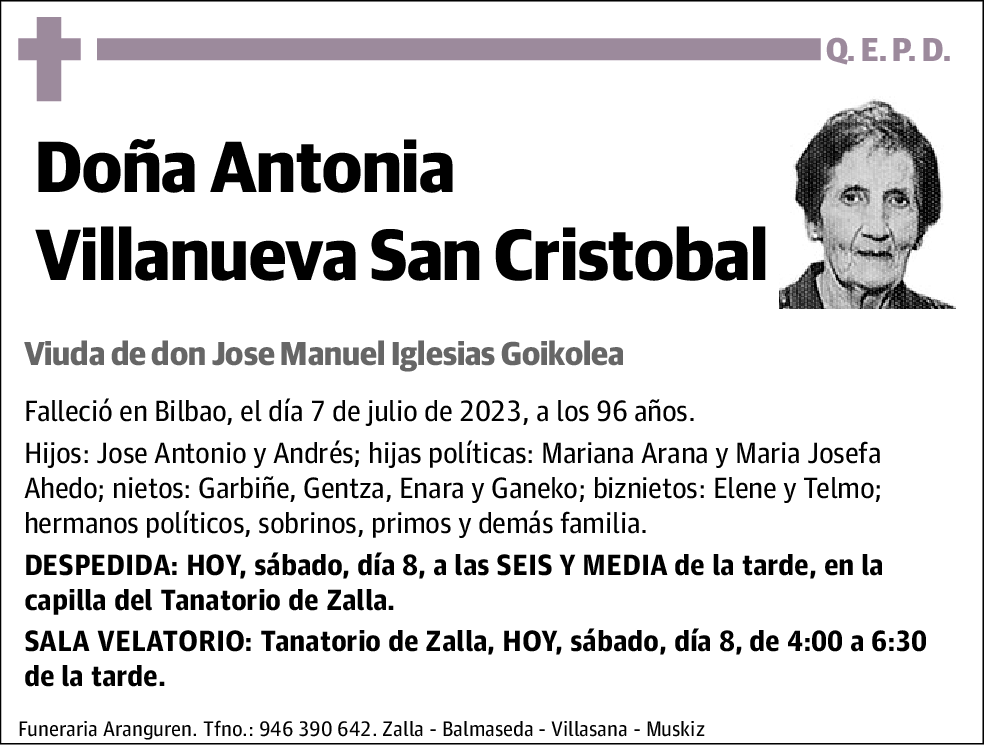 Antonia Villanueva San Cristobal