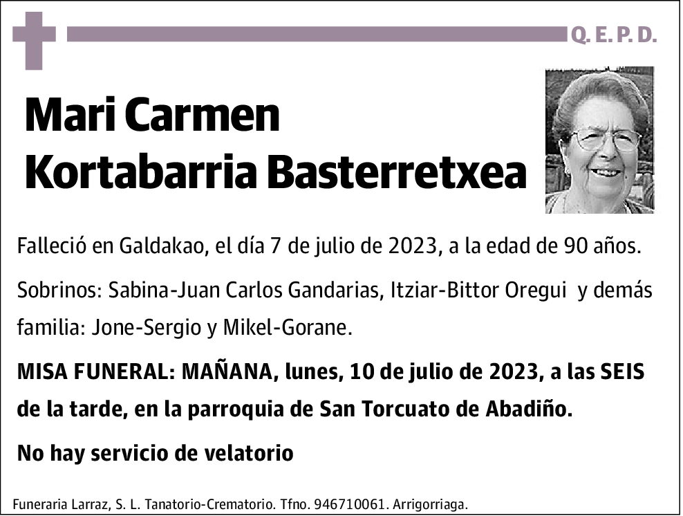 Mari Carmen Kortabarria Basterretxea