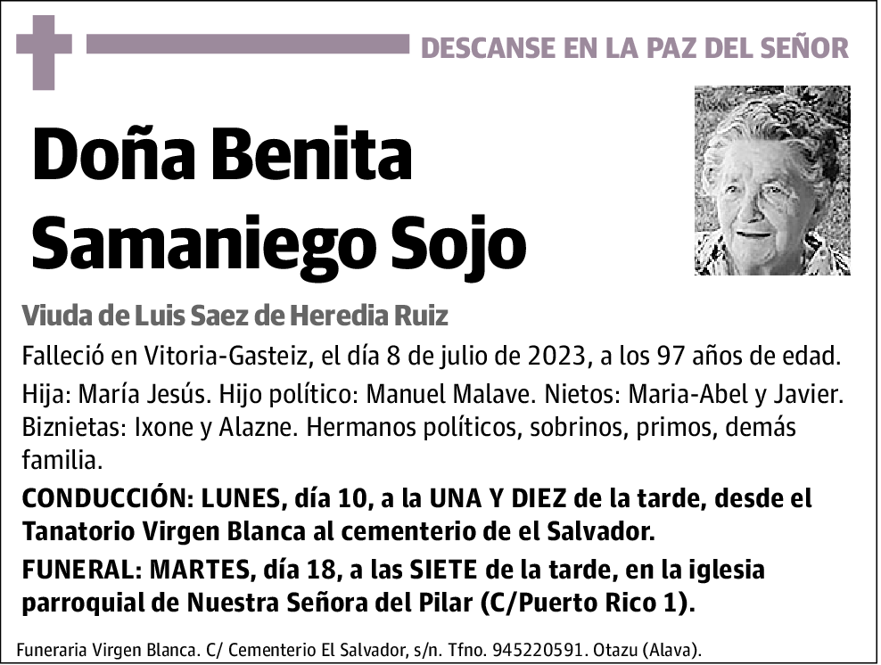 Benita Samaniego Sojo