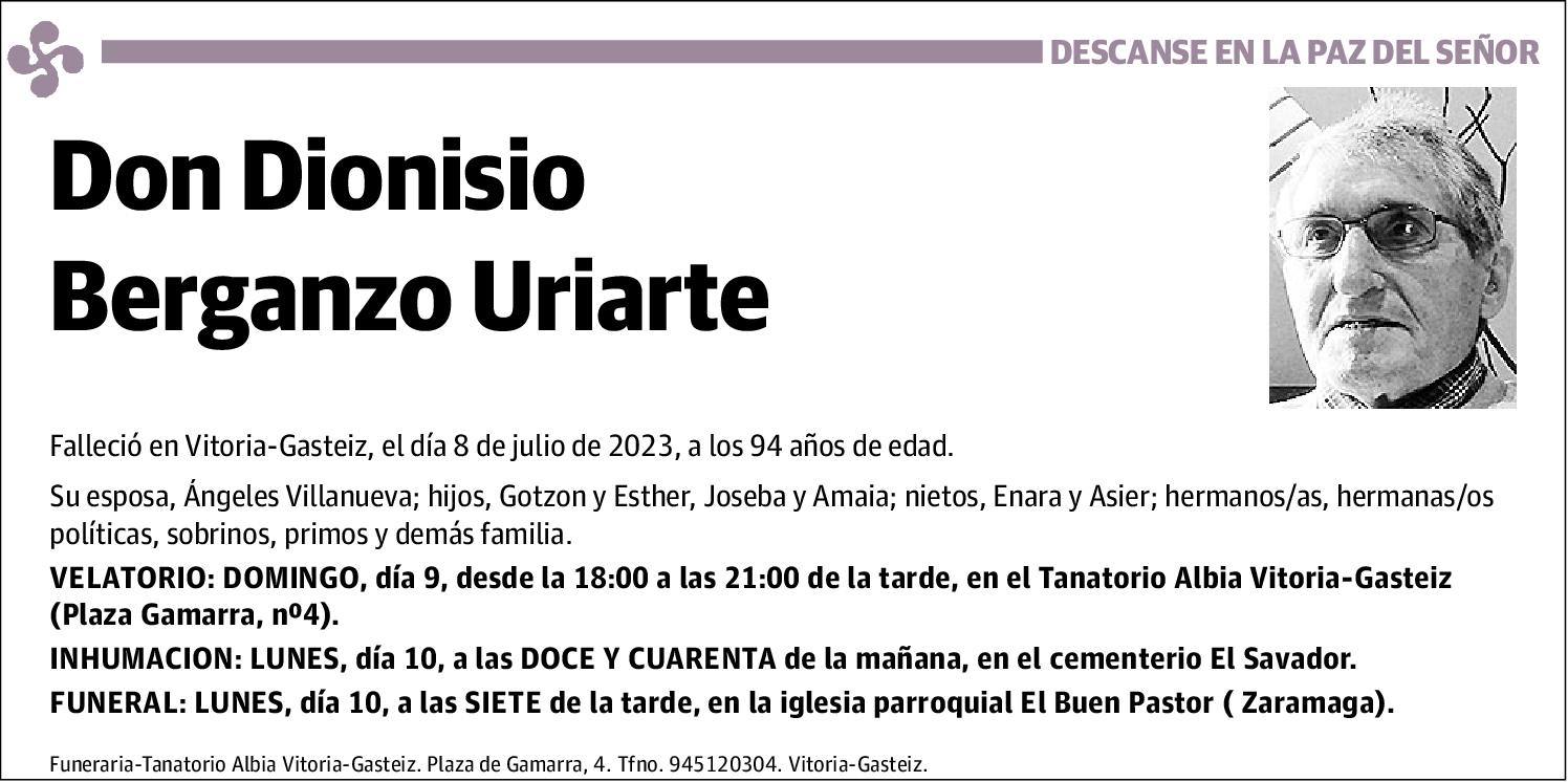 Dionisio Berganzo Uriarte