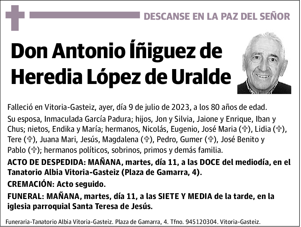 Antonio Íñiguez de Heredia López De Uralde