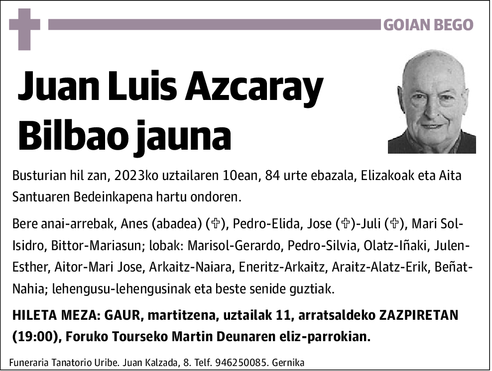 Juan Luis Azcaray Bilbao