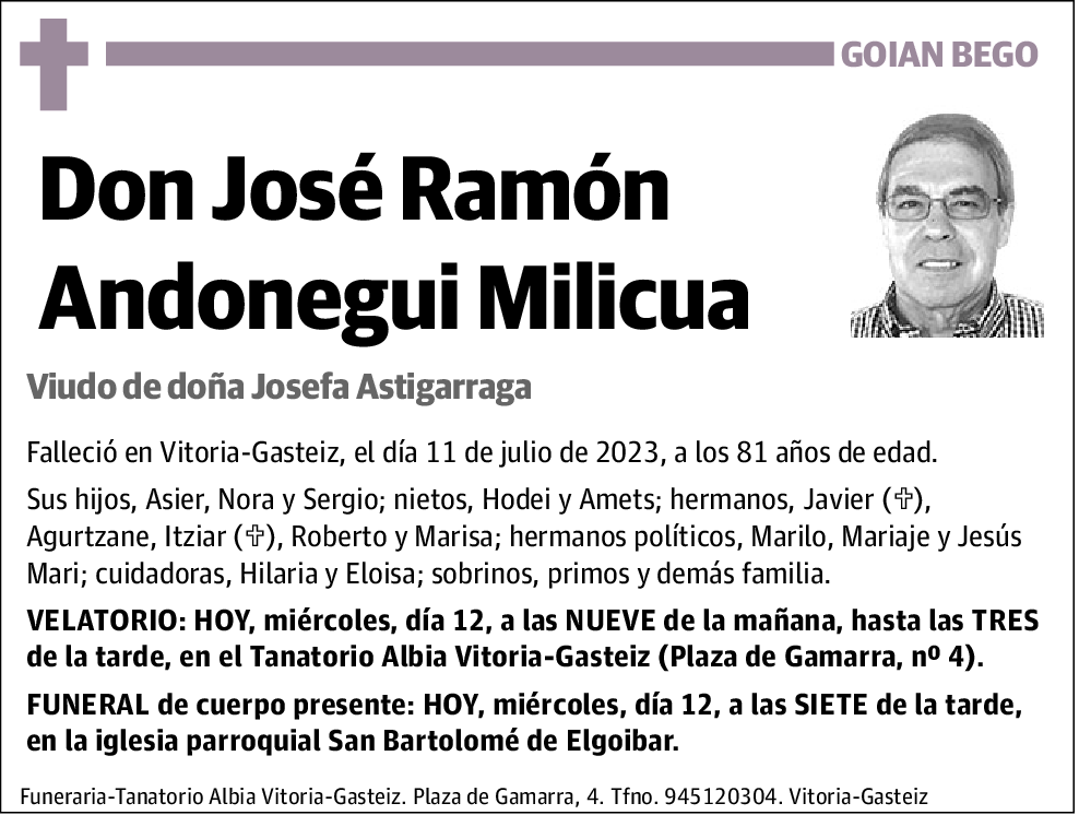 José Ramón Andonegui Milicua