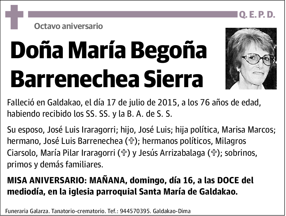 María Begoña Barrenechea Sierra