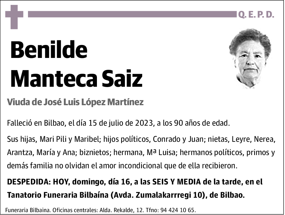 Benilde Manteca Saiz