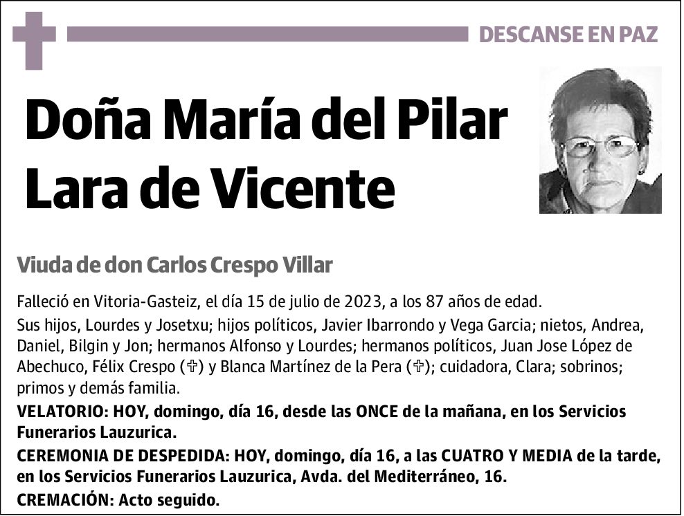 María del Pilar Lara de Vicente