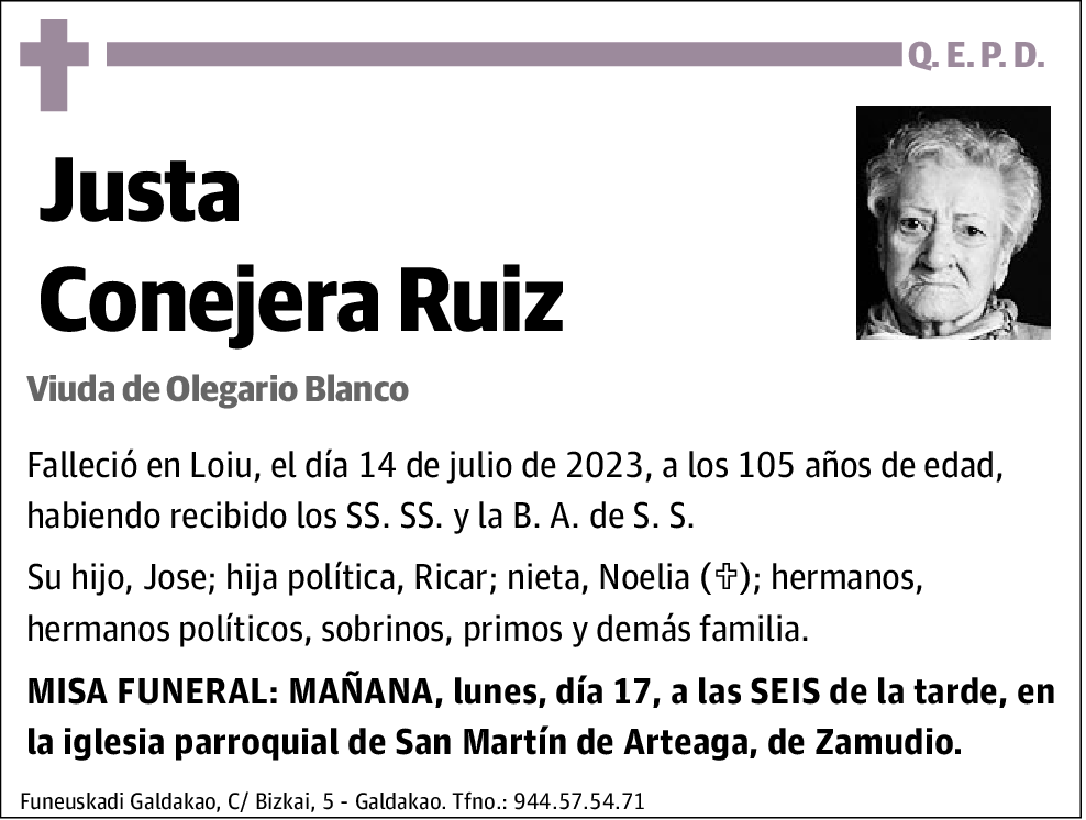 Justa Conejera Ruiz