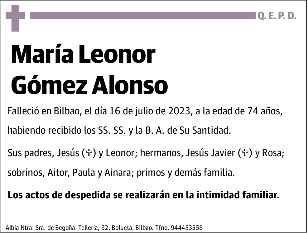 Maria Leonor Gómez Alonso