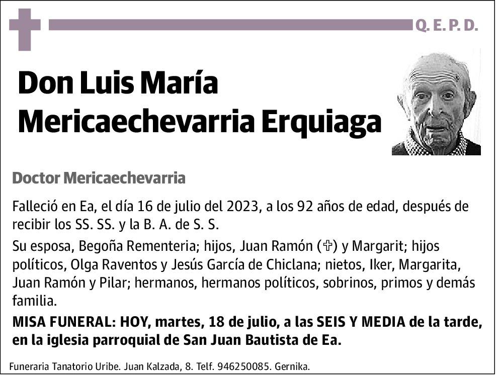 Luis María Mericaechevarria Erquiaga